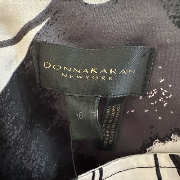 NWT Donna Karan New York Black & White Floral Square Neck Belted Maxi Dress S16 - Picture 13 of 16